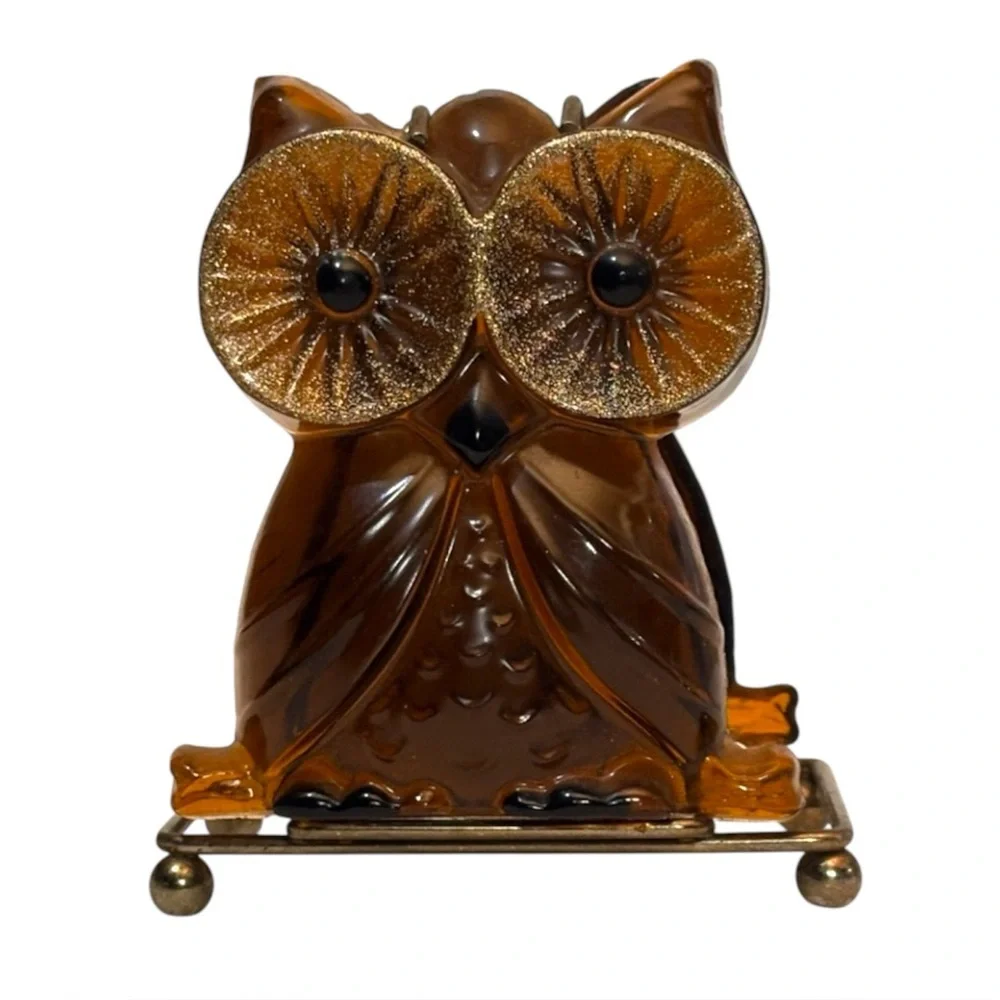 Vintage Owl Lucite Resin Napkin Letter Holder - Picture 1 of 5